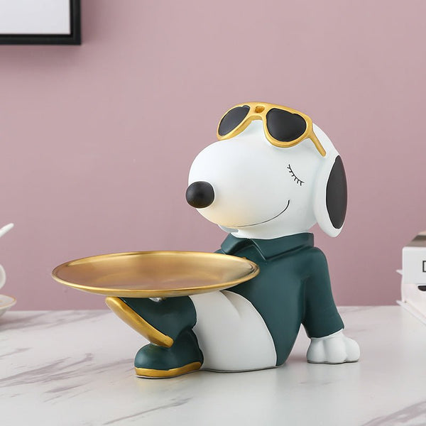 Resin showpieces - Dog with sunglasses (Green) - eazy wagon