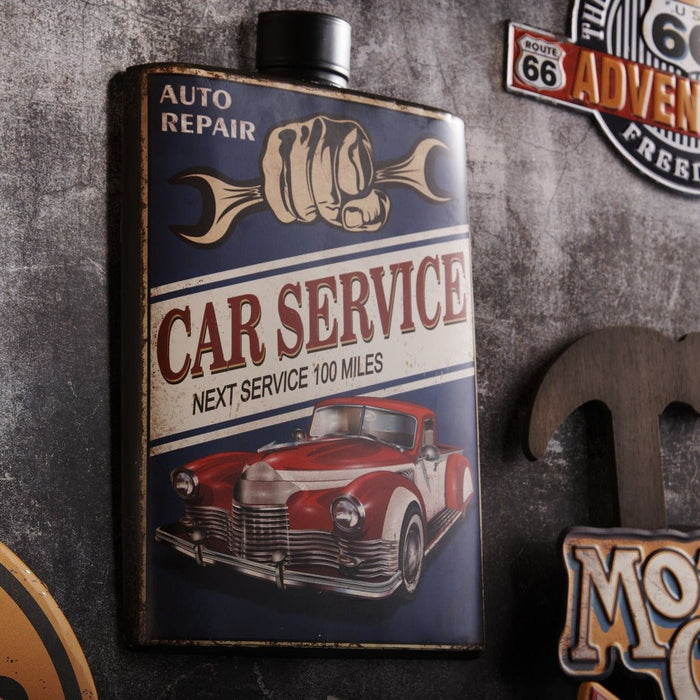 Whiskey Bottle Wall Decor - Car Service