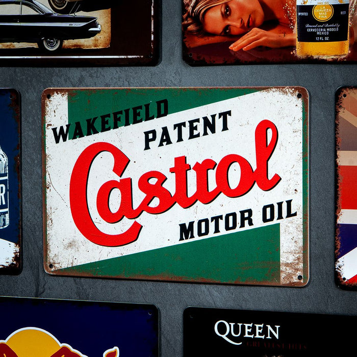 Number Plates Big Wall Sign – Castrol Motor Oil