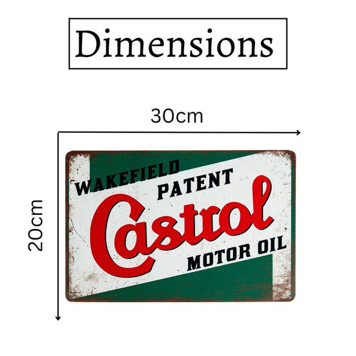Number Plates Big Wall Sign – Castrol Motor Oil
