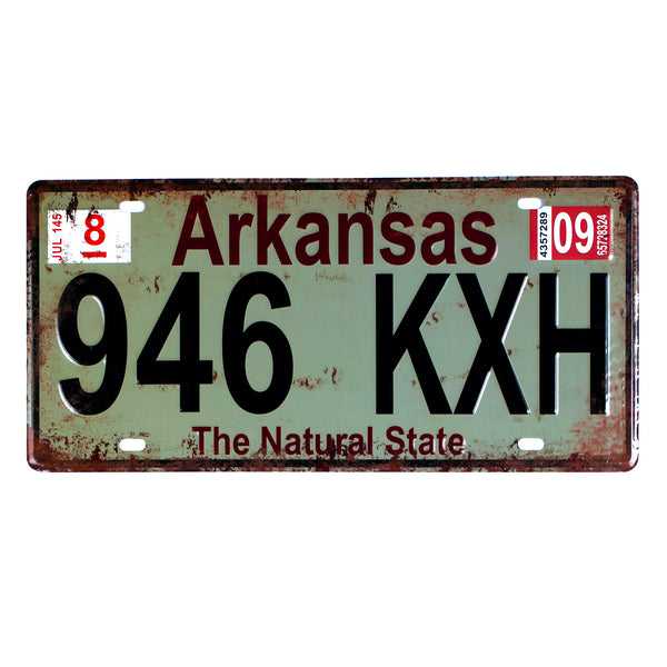 Number Plates wall sign - Arkansas 946-KXH