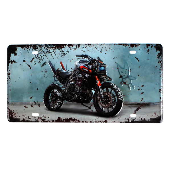 Number Plates wall sign - Triumph Tiger Motorbike