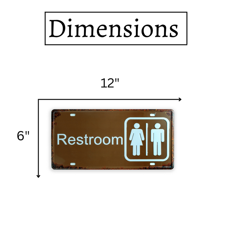 Number Plates wall sign - Restroom Signage