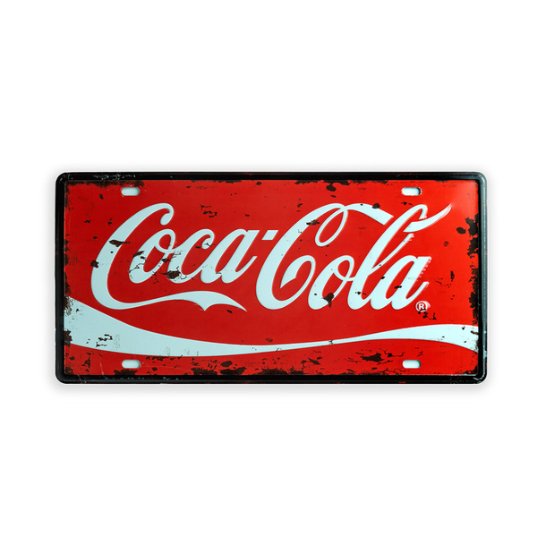 Number Plates wall sign - Coca cola Logo