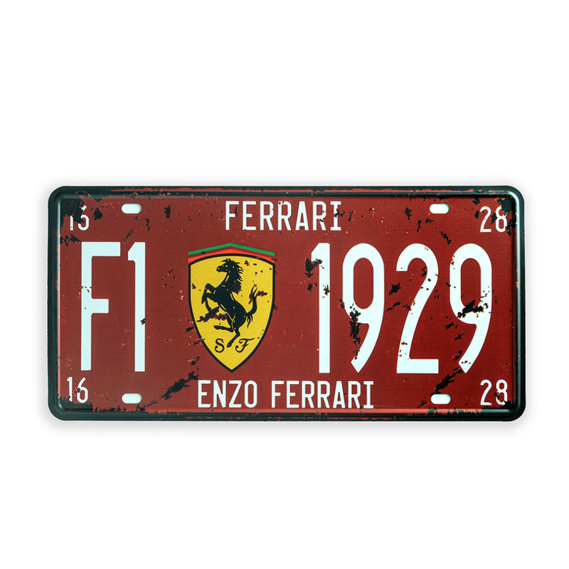 Number Plates wall sign - Ferrari F1 1929