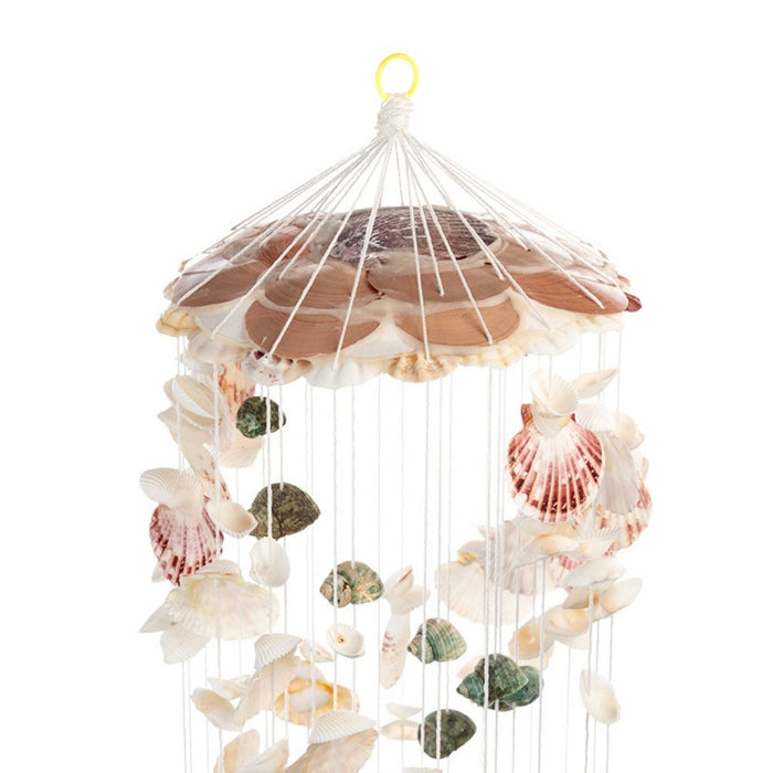 Seashells wall Hanging - White color 2.7ft