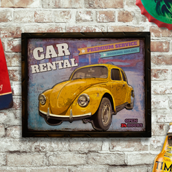 Retro Wall Frame - VW Beetle