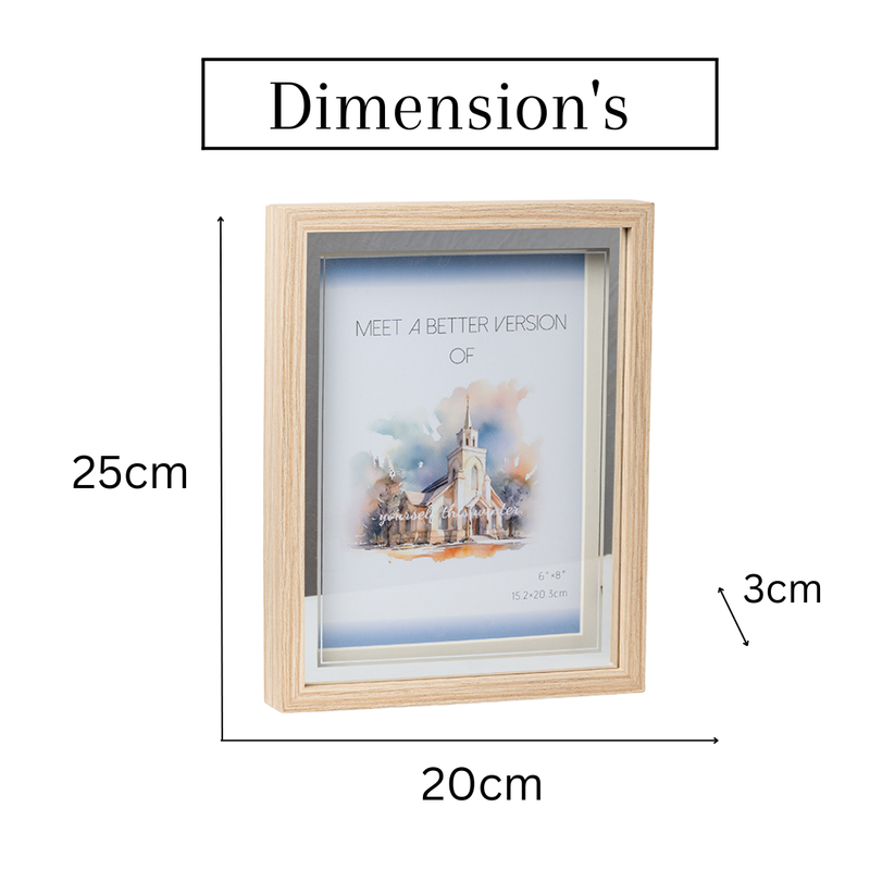 Photo Frames - Beige Silver With LED Light