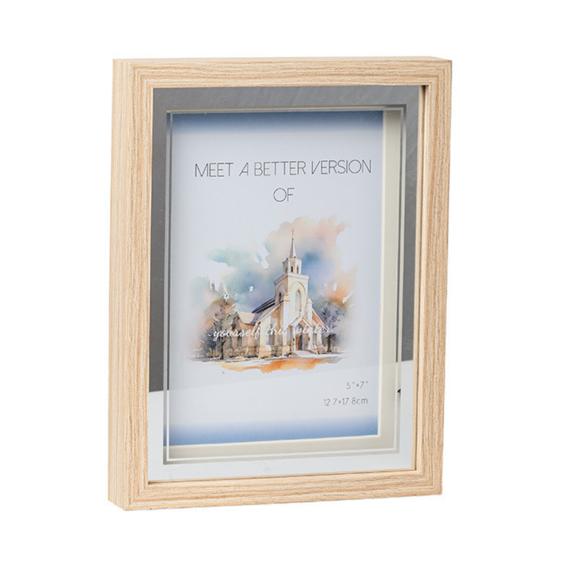 Photo Frames - Beige Silver With LED Light