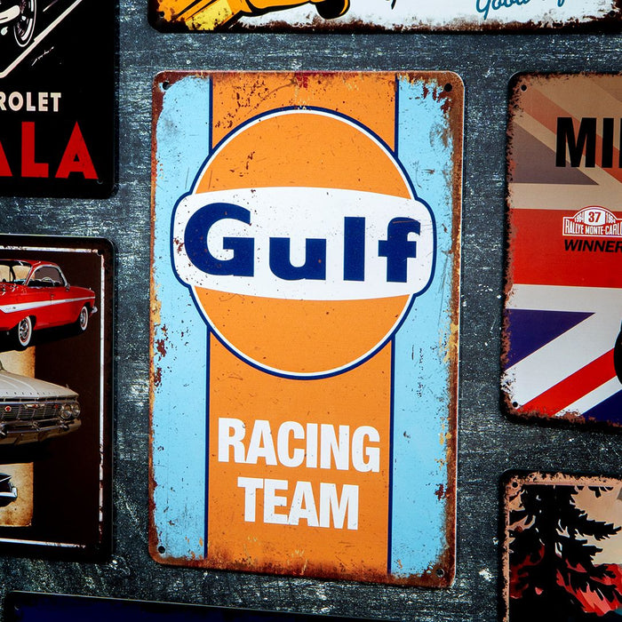 Number Plates Big Wall Sign – Gulf Racing Team