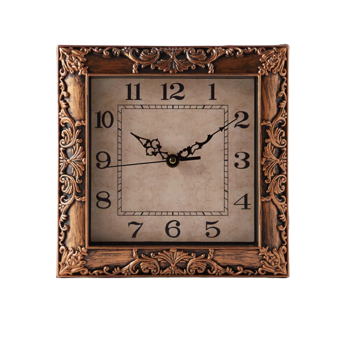 Fiber Clock - Copper Square