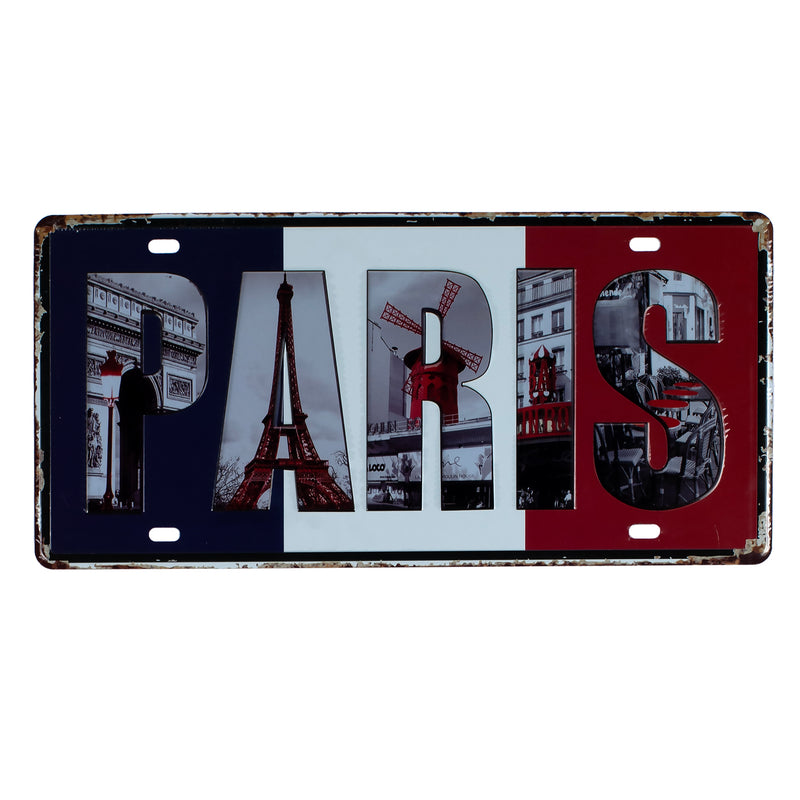 Number Plates wall sign - Paris