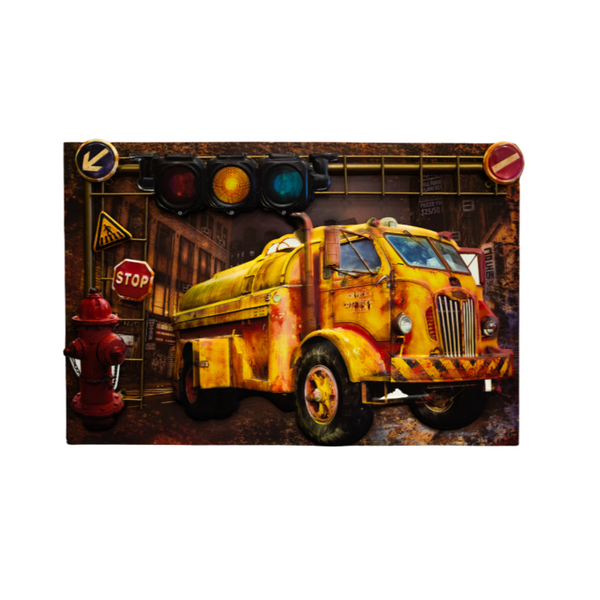 3D Retro Frame - Gas Truck