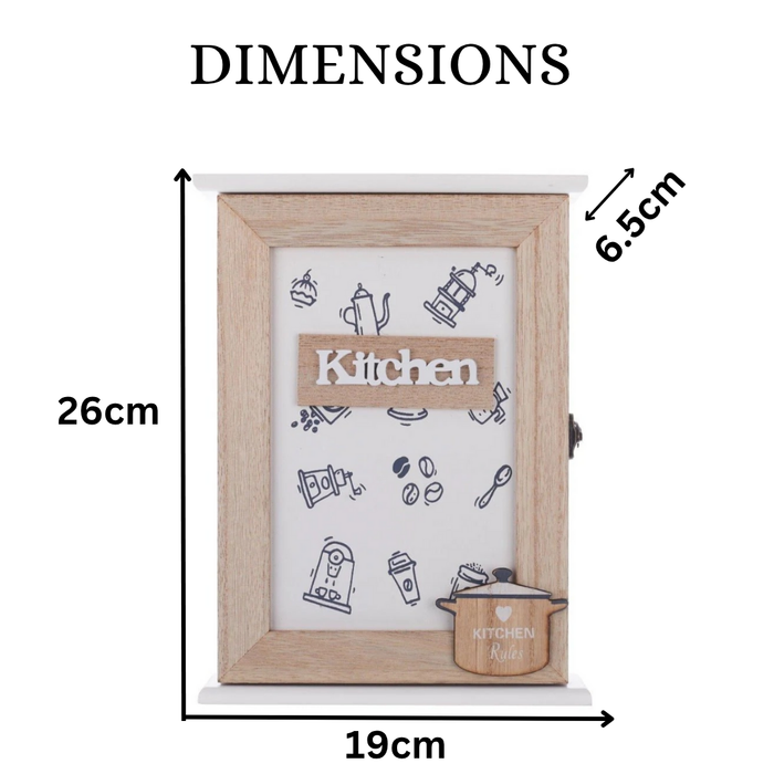 Key Box Wall Hanging - Kitchen (5 Hooks)