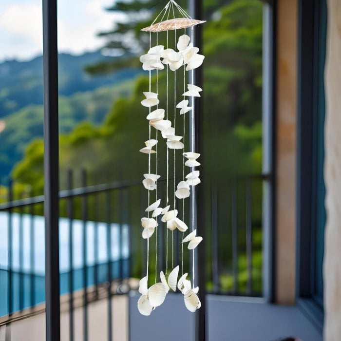 Seashells wall Hanging - White color 1.35ft