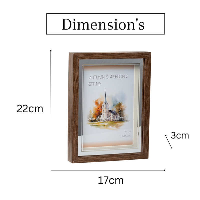 Photo Frames - Brown Silver With LED Light