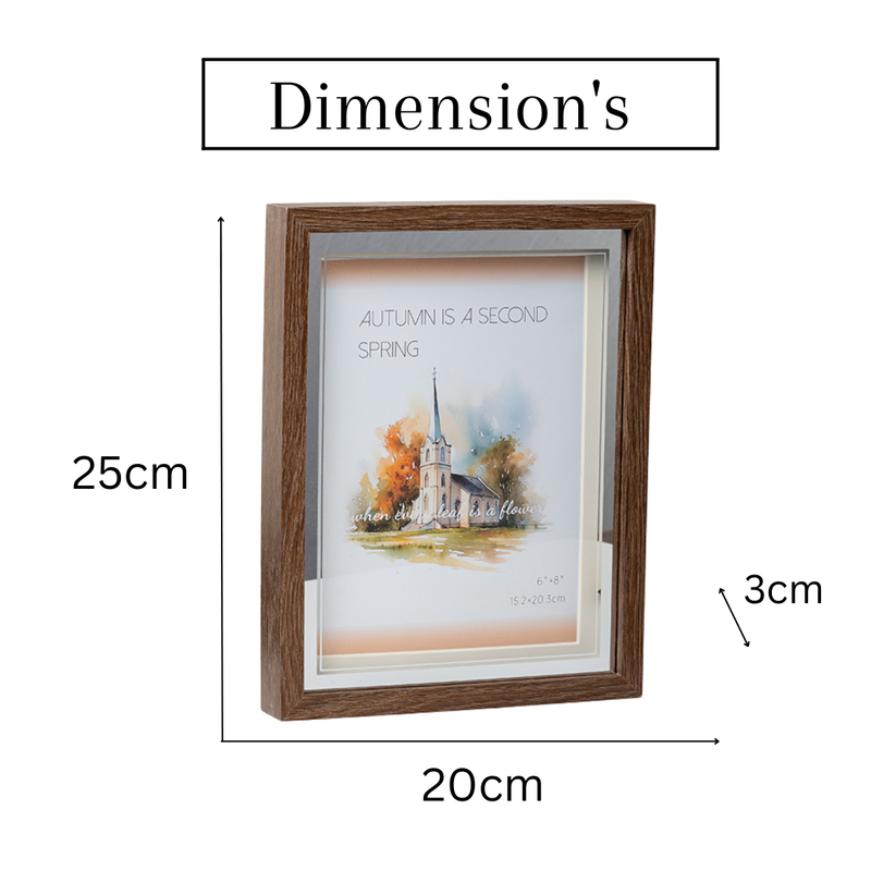 Photo Frames - Brown Silver With LED Light