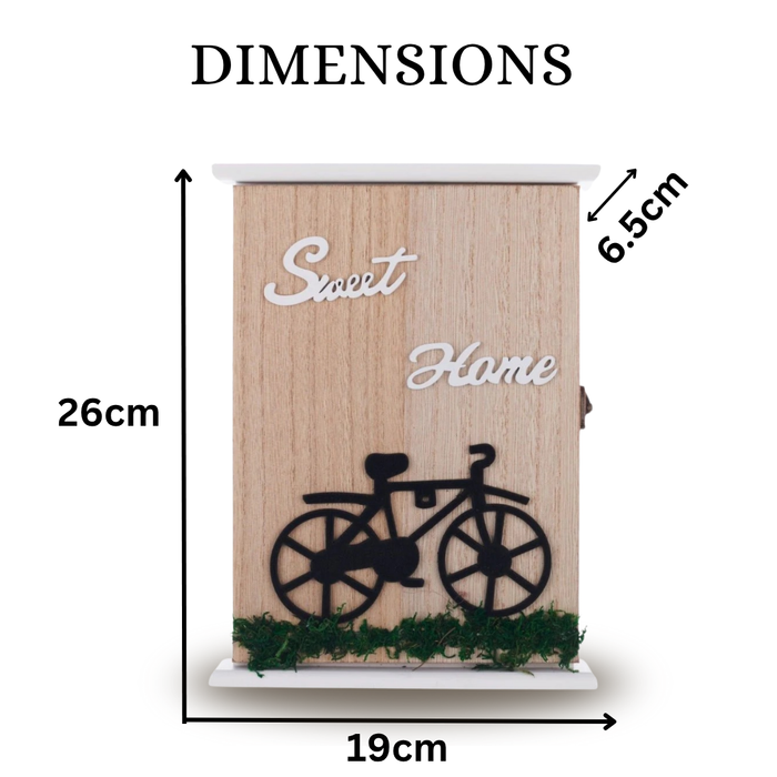 Key Box Wall Hanging - Sweet Home Cycle (5 Hooks)
