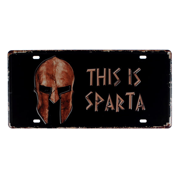 Number Plates wall sign - This Is Sparta