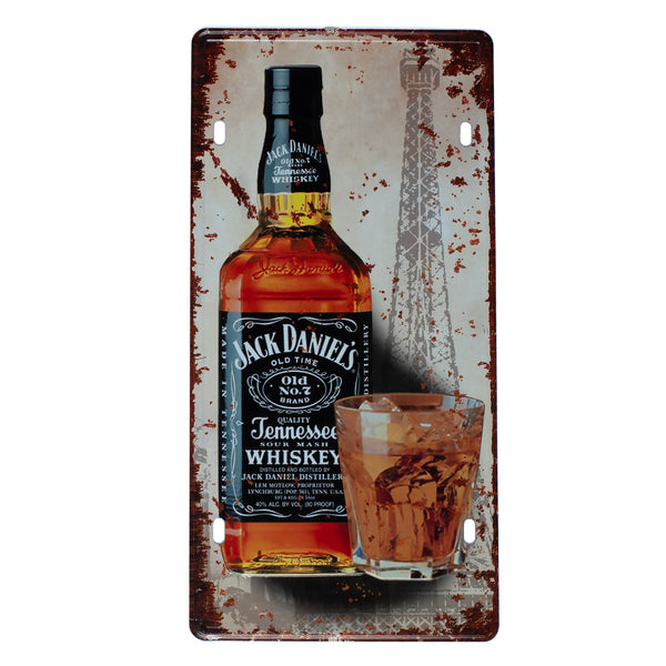 Number Plates wall sign - Jack Daniels Bottle