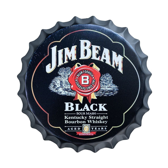 Bottle Caps Wall Decor Sign – Jim Beam Bourbon Whiskey Classic Design