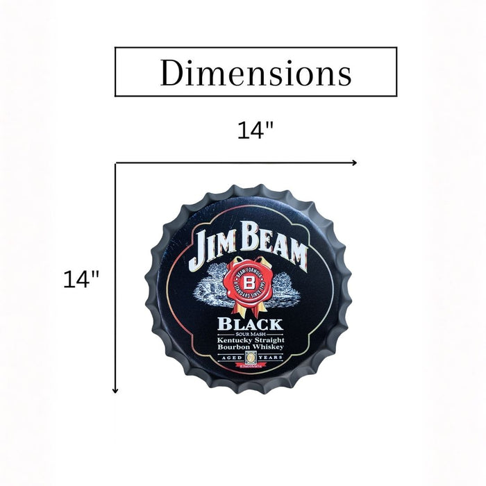 Bottle Caps Wall Decor Sign – Jim Beam Bourbon Whiskey Classic Design