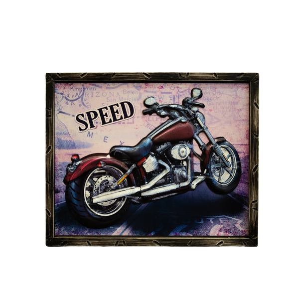 Retro Wall Frame - Motorcycle FatBoy