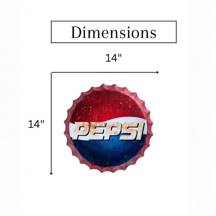 Bottle Caps Wall Decor Sign – Pepsi Classic Vintage Beverage Logo
