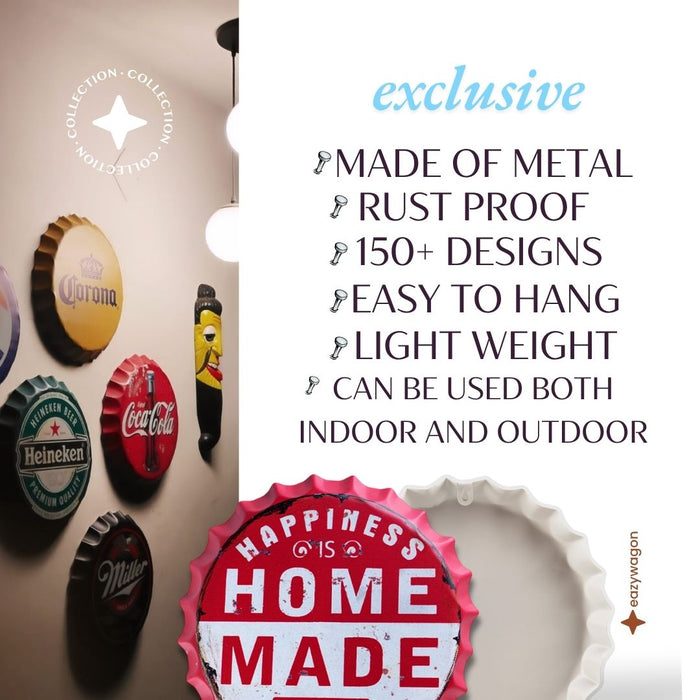 Bottle Caps Wall Decor Sign – Happiness is Homemade Kitchen Theme