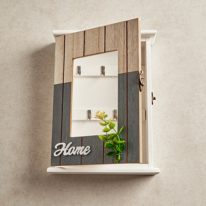 Key Box Wall Hanging - Home Leaf (5 Hooks)
