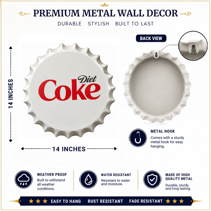 Bottle Caps wall decor sign - Diet C Cola