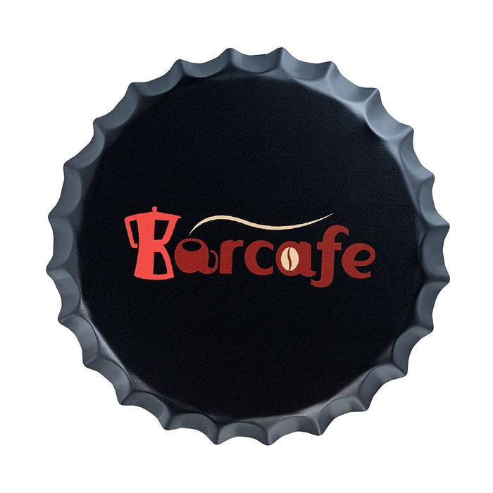 Bottle Caps Wall Decor Sign – Barcafe Coffee Logo Minimal Design