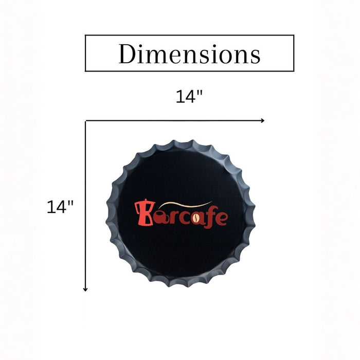 Bottle Caps Wall Decor Sign – Barcafe Coffee Logo Minimal Design