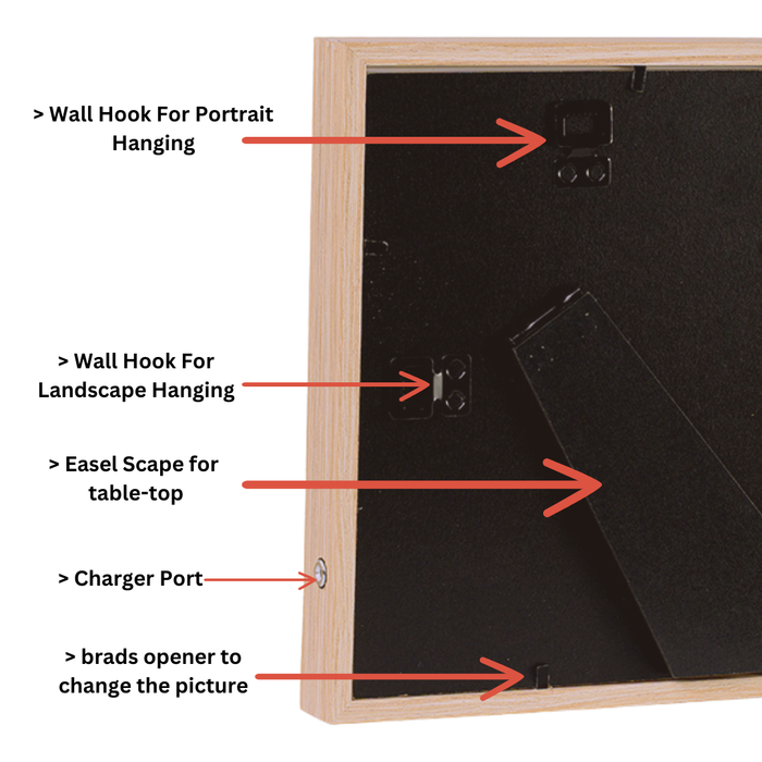 Photo Frames - Beige Silver With LED Light