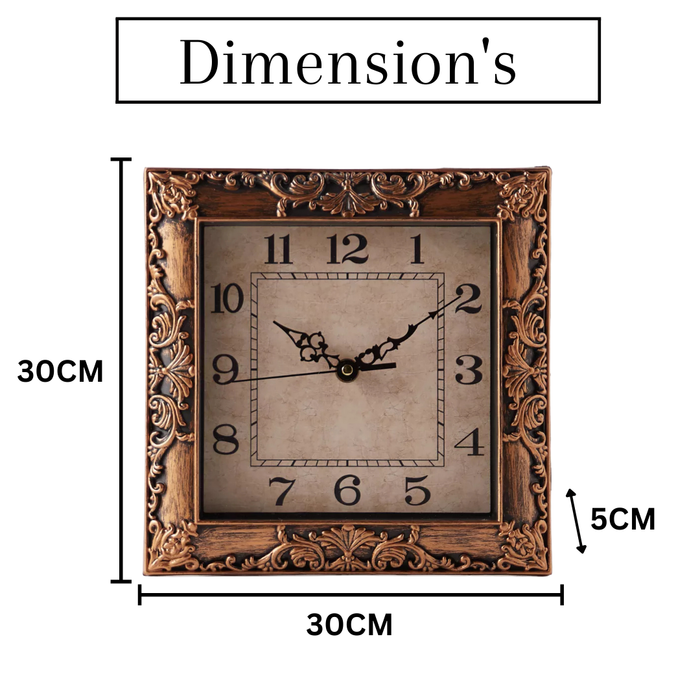 Fiber Clock - Copper Square