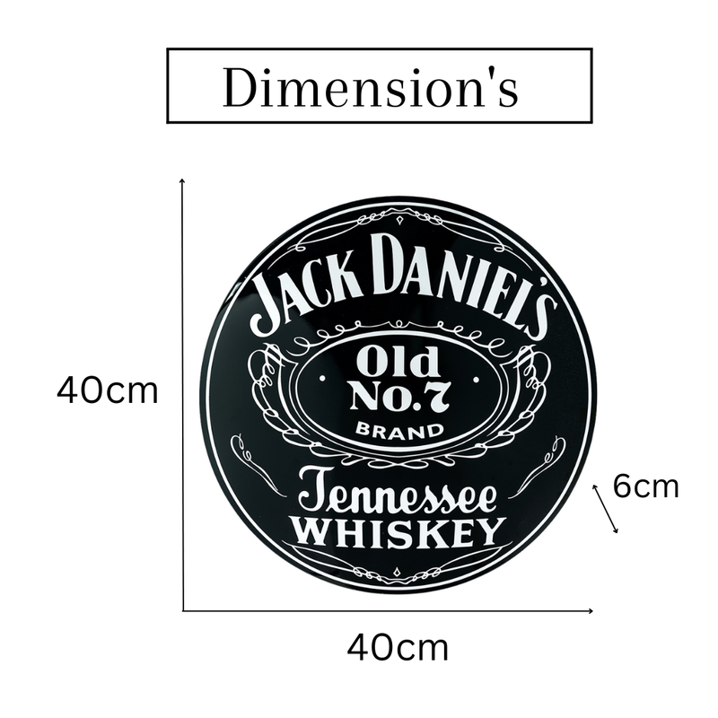 Metal Shield wall decor - Jack Daniels (16x16")