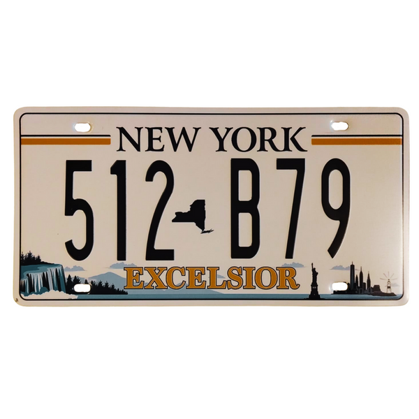 Number Plates wall sign - New York 512-B79