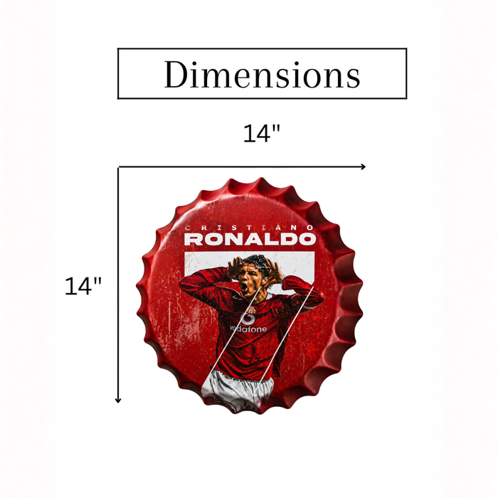 Bottle Caps wall decor sign - Cristiano Ronaldo CR7