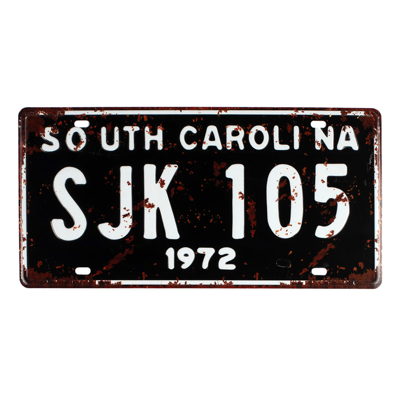 Number Plates wall sign - South Carolina SJK 105