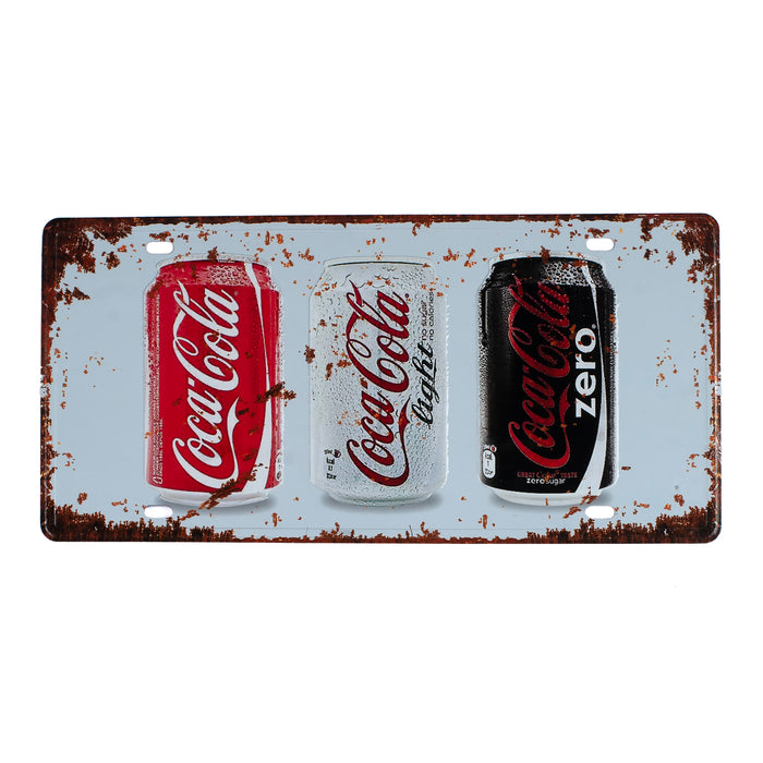 Number Plates wall sign - C Cola Cans