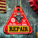 3D Metal Plates - Garage Triangle Full Service Red - eazy wagon