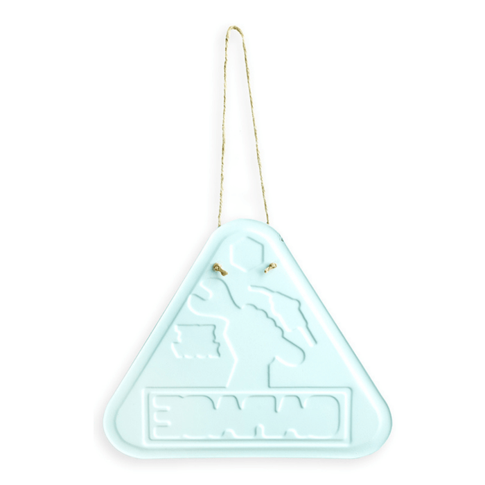 3D Metal Plates - Garage Triangle Service Blue - eazy wagon