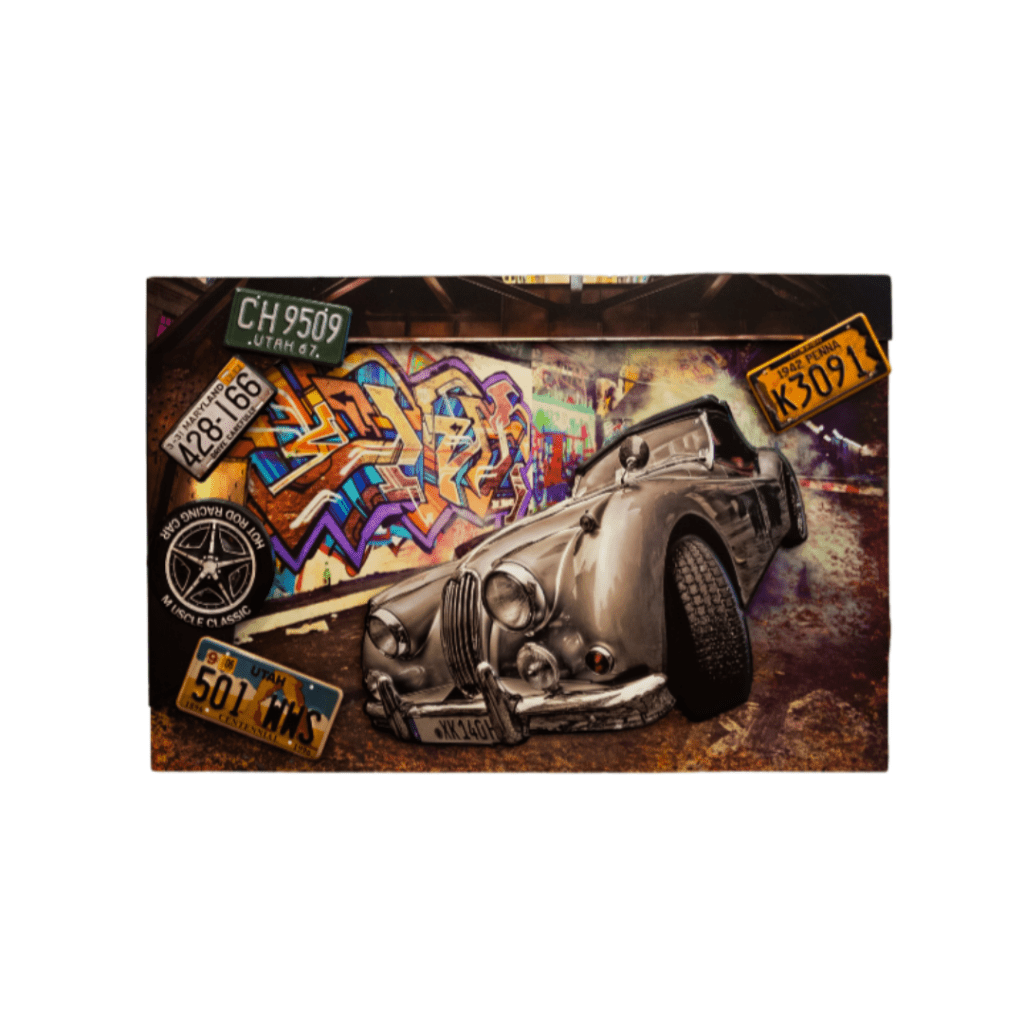 3D Retro Frame - Jaguar XK140 - eazy wagon