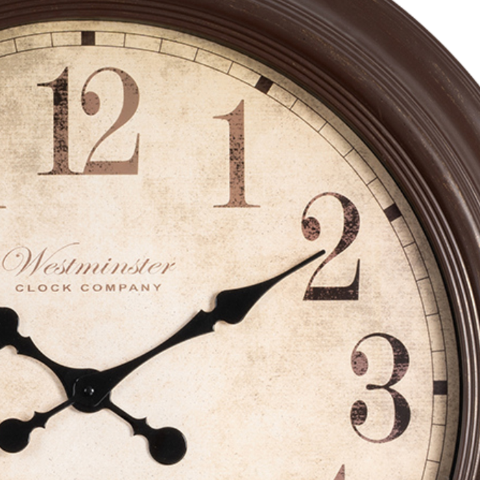 Fiber Clock - Numeric Big West - Brown (30"dia)