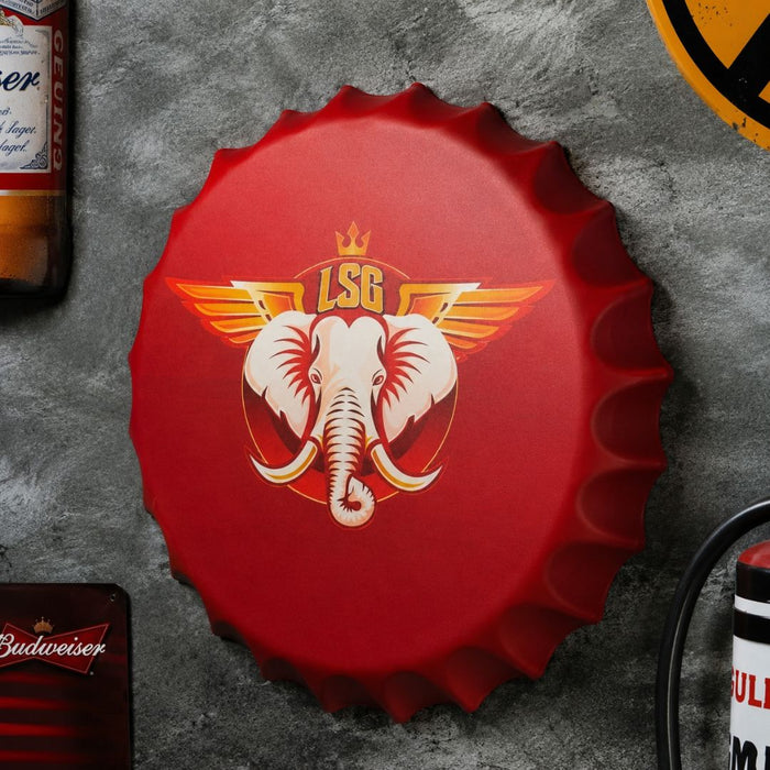 Bottle Caps wall decor sign - Lucknow Super Giants