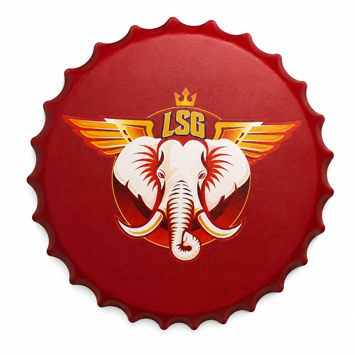 Bottle Caps wall decor sign - Lucknow Super Giants
