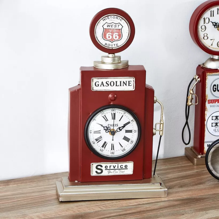 Model Clock - Gasoline Pump Clock Red
