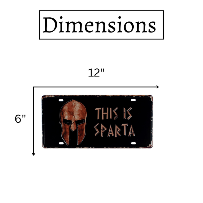 Number Plates wall sign - This Is Sparta