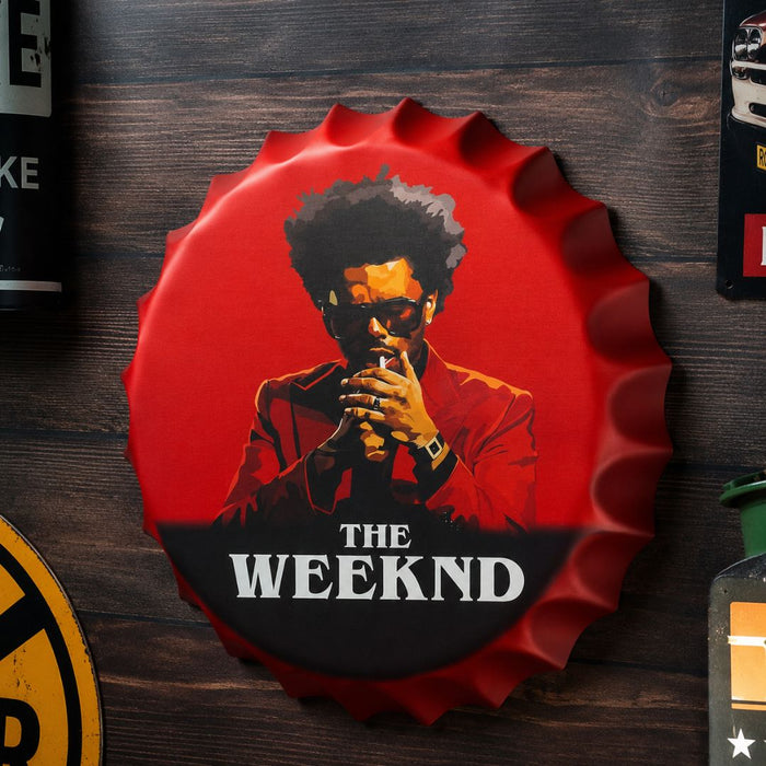 Bottle Caps wall decor sign - The Weekend