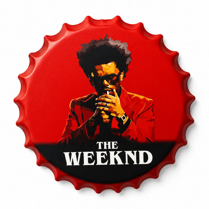 Bottle Caps wall decor sign - The Weekend